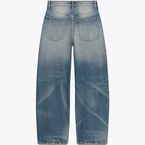 Zara New Baggy Balloon Jeans - Dark Wash - Picture 2 of 5